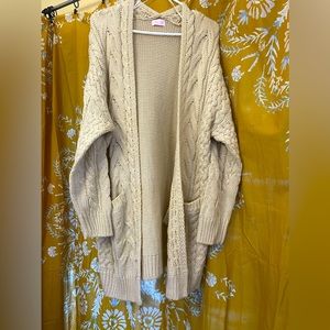 Pink Lily Chunky Cable Knit Sweater